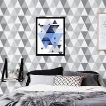 Quadro Decorativo Geométrico Triângulos Azuis Ii 45X34Cm Quadro Decorativo Geométrico Triângulos Azuis Ii 45X34Cm