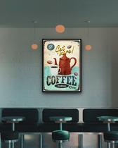 Quadro Decorativo Get More Coffee Vintage - 70x50cm