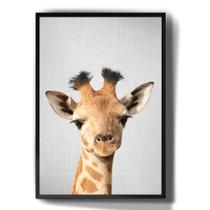 Quadro Decorativo Girafa Animais Natureza Diversidade