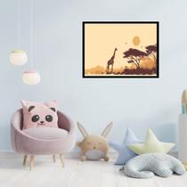 Quadro Decorativo Girafa Pôr do Sol - 50x70cm Quadro Decorativo Girafa Pôr do Sol - 50x70cm