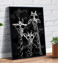 Quadro Decorativo Girafas De Oculos Tumblr Swag