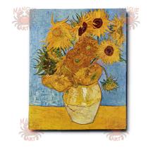 Quadro Decorativo Girassóis de Vincent van Gogh - Impressão em Tela Acetinada, Arte Clássica, Pronto para Pendurar