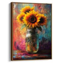 Quadro decorativo Girassol de Luz e Cores Vibrantes - Art Canvas Quadro decorativo Girassol de Luz e Cores Vibrantes - Art Canvas