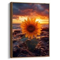 Quadro decorativo Girassol de Luz no Horizonte Dourado - Art Canvas Quadro decorativo Girassol de Luz no Horizonte Dourado - Art Canvas
