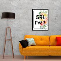 Quadro Decorativo Girl Power 45x34cm Quadro Decorativo Girl Power 45x34cm