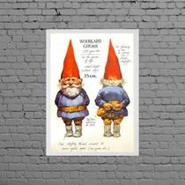 Quadro Decorativo Gnomo Vintage 45x34cm