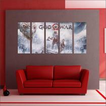 Quadro Decorativo God Of War Games Jogos Mosaico Com 5 Peças GG3