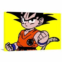Quadro decorativo Goku Pop Art com Tela em Tecido