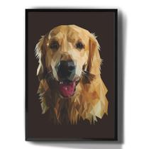 Quadro Decorativo Golden Retriever Cachorro Arte