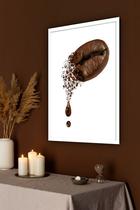 Quadro Decorativo Gotas Grão de Café - 70x50cm Quadro Decorativo Gotas Grão de Café - 70x50cm