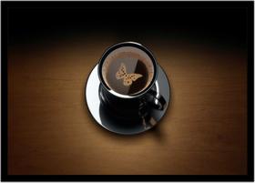 Quadro Decorativo Gourmet Café Padarias Cafeterias Confeitarias Xícara Cozinha Com Moldura RC001