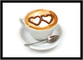 Quadro Decorativo Gourmet Café Xícara Padarias Cafeterias Confeitarias Comércio Com Moldura RC029 Quadro Decorativo Gourmet Café Xícara Padarias Cafeterias Confeitarias Comércio Com Moldura RC029
