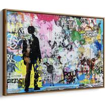 Quadro decorativo Grafite Caos e Identidade Urbana Cores - Art Canvas