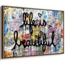 Quadro decorativo Grafite de Vida e Beleza Efervescente - Art Canvas