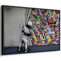 Quadro decorativo Grafite Revelando o Mundo das Cores - Art Canvas