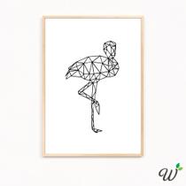 Quadro Decorativo GRANDE A3 43x32cm Flamingo Abstrato