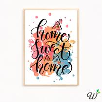 Quadro Decorativo GRANDE A3 43x32cm Home Sweet Home