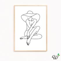 Quadro Decorativo GRANDE A3 43x32cm Silhueta Chic Lineart