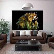 Quadro Decorativo Grande Animal Low Polly Lion - 200x120cm