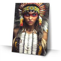 Quadro Decorativo Grande Índia olhos azuis Sala Nicho Quarto