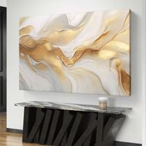 Quadro Decorativo Grande Para Sala Abstrato Luxo Dourado Parede Quarto