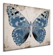 Quadro Decorativo Grande Para Sala Mariposa Azul 90x60cm