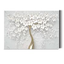 Quadro Decorativo Grande sala Flores Branca 60x40 Quadro Quarto Hall Cozinha