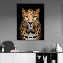 Quadro Decorativo Grande Sala onça face 130x90