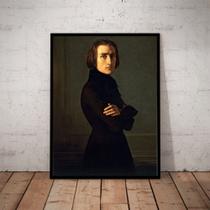 Quadro Decorativo Grandes Compositores Liszt 42x29cm Quadro Decorativo Grandes Compositores Liszt 42x29cm