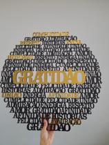 Quadro Decorativo Gratidão 3mm 60cm - 1 unidade