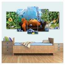 Quadro Decorativo Grizzy e os Lemmings 1x 130x63 em tecido Quadro Decorativo Grizzy e os Lemmings 1x 130x63 em tecido