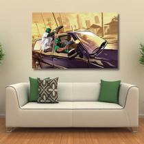 Quadro Decorativo Gta Jogos Com Tela Em Tecido