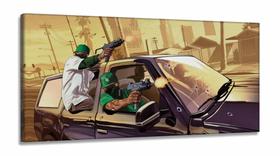 Quadro decorativo GTA V Jogos em Tecido Canvas 130x60 Quadro decorativo GTA V Jogos em Tecido Canvas 130x60