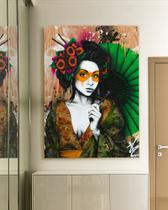 Quadro Decorativo Gueixa Canvas 50x70 - Foto Paulista