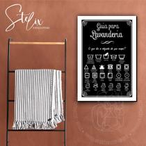 Quadro Decorativo Guia da Lavanderia Quadro Decorativo Guia da Lavanderia