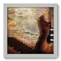 Quadro Decorativo - Guitarra - 22cm x 22cm - 001qdgb
