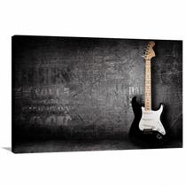 Quadro decorativo Guitarra Música Rock Tela em Tecido Quadro decorativo Guitarra Música Rock Tela em Tecido