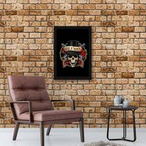 Quadro Decorativo Guns N' Roses Caveira 45x34cm