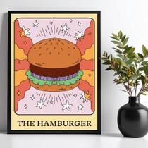 Quadro Decorativo Hamburguer - Carta Tarot 33x24cm - com vidro