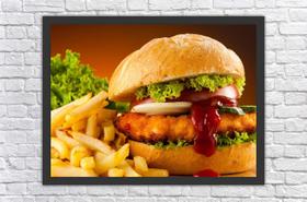 Quadro Decorativo Hambúrguer Gourmet Cozinhas Restaurantes Decorações Com Moldura Quadro Decorativo Hambúrguer Gourmet Cozinhas Restaurantes Decorações Com Moldura