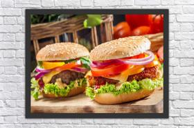 Quadro Decorativo Hambúrguer Gourmet Cozinhas Restaurantes Decorações Com Moldura Quadro Decorativo Hambúrguer Gourmet Cozinhas Restaurantes Decorações Com Moldura