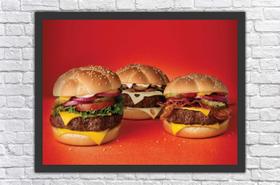Quadro Decorativo Hambúrguer Gourmet Cozinhas Restaurantes Decorações Com Moldura Quadro Decorativo Hambúrguer Gourmet Cozinhas Restaurantes Decorações Com Moldura