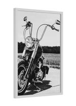 Quadro decorativo - harley davidson fat boy preto e branco