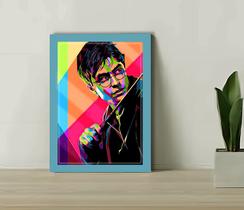 Quadro Decorativo Harry Pop Art + Vidro 33x25 Sala Estudio Quadro Decorativo Harry Pop Art + Vidro 33x25 Sala Estudio
