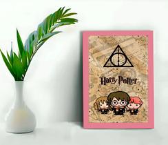 Quadro Decorativo Harry Potter Cartoon + Vidro 33x25 Sala