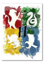 Quadro decorativo harry potter casas Quadro decorativo harry potter casas