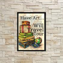 Quadro Decorativo Have Art Travel 33x24cm - com vidro Quadro Decorativo Have Art Travel 33x24cm - com vidro