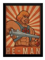 Quadro Decorativo He-man Arte Retro Poster Moldurado