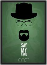 Quadro Decorativo Heisenberg Breaking Bad Séries Filmes Cinema Decorações Com Moldura G03
