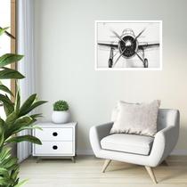 Quadro Decorativo Hélice Avião Vintage - 50x70cm